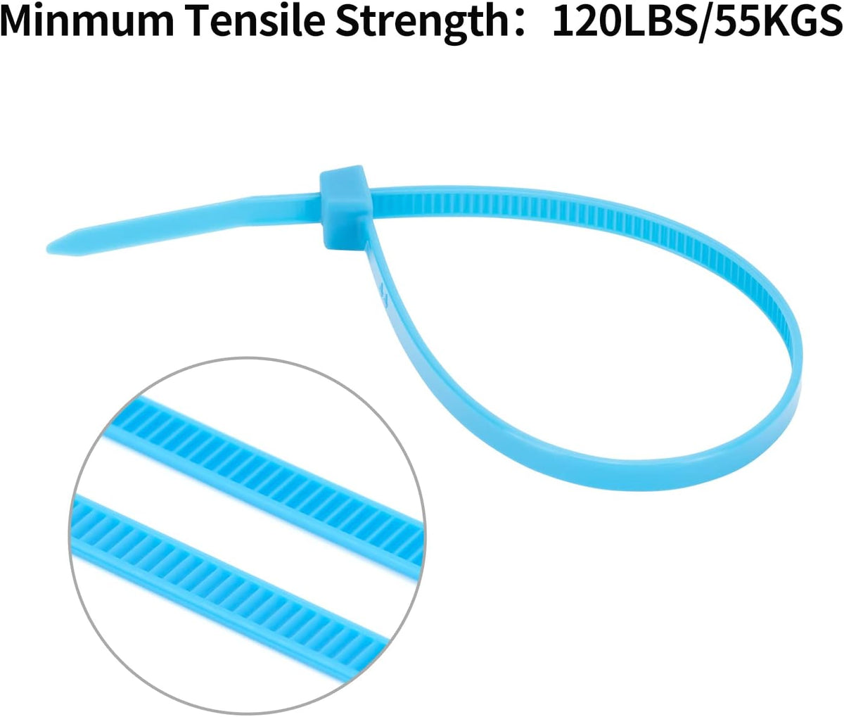 XINGO 100 PCS 12 inch Cable Zip Ties Heavy Duty,120 lbs Tensile Strength, Self-Locking Premium