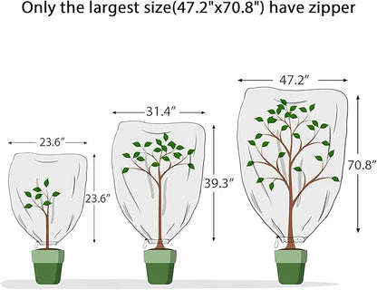 MIXC 2-Pack Plant Cover Tree Blanket Jacket Freeze Frost Protection Cloth for Potted Plants Fruit