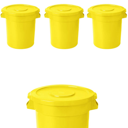 20 Gallon Trash Can With Lid Round Ingredient Storage Containers Recycling Bin Kitchen Garbage Can