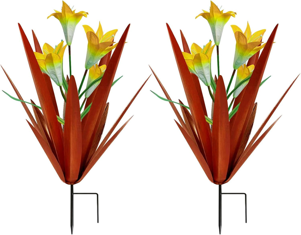 Homight Metal Agave Plant Outdoor Decoration Lily Mexican Yard Art Garden Gift Home Decor Hand