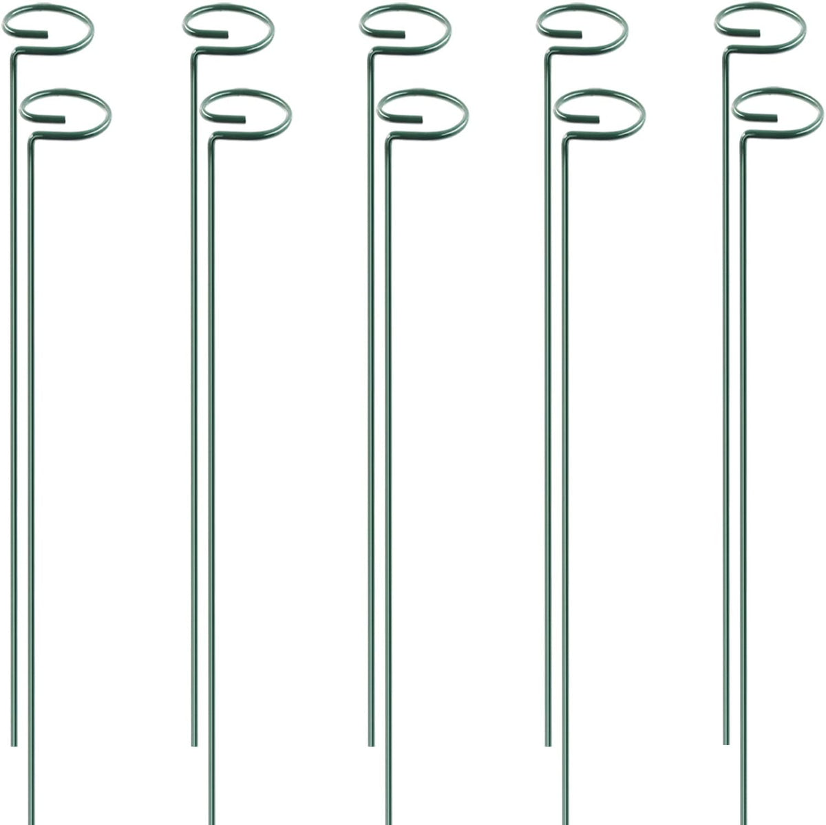 HiGift 10 Pack 24 inch Plant Stakes and Supports, Metal Flower Stakes for Potted Plant Indoor