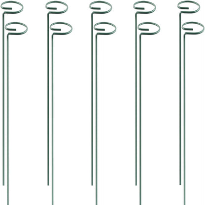 HiGift 10 Pack 24 inch Plant Stakes and Supports, Metal Flower Stakes for Potted Plant Indoor