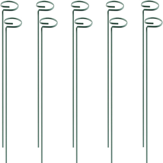 HiGift 10 Pack 24 inch Plant Stakes and Supports, Metal Flower Stakes for Potted Plant Indoor