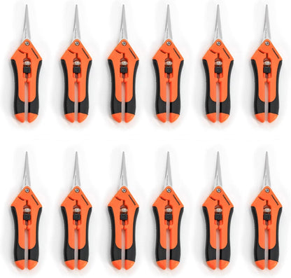 6 Packs Garden Pruning Shears with Straight Blades Trimming Scissors, Gardening Hand Pruning Snips