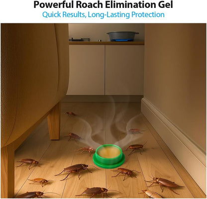 32 Pack Roach Killer Indoor Infestation Roaches Gel Bait Stations, Powerful Cockroach Killer Indoor