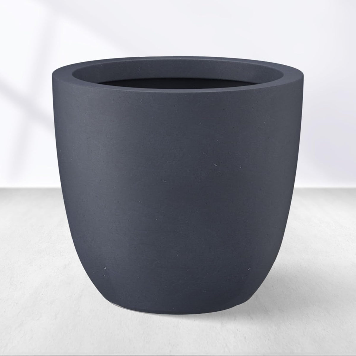 Kante 14 Inch Dia Round Concrete Planter, Indoor Outdoor Large Plant Pot with Drainage Hole and