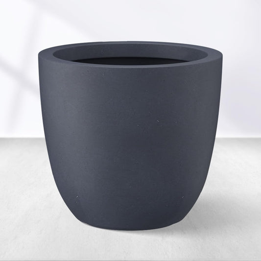 Kante 14 Inch Dia Round Concrete Planter, Indoor Outdoor Large Plant Pot with Drainage Hole and