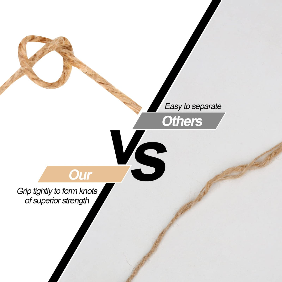 984 FT Natural Jute Twine, 3ply Thin Ribbon Hemp Twine for Gardening, Plant, Gift Wrapping, Art