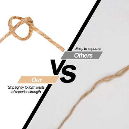984 FT Natural Jute Twine, 3ply Thin Ribbon Hemp Twine for Gardening, Plant, Gift Wrapping, Art