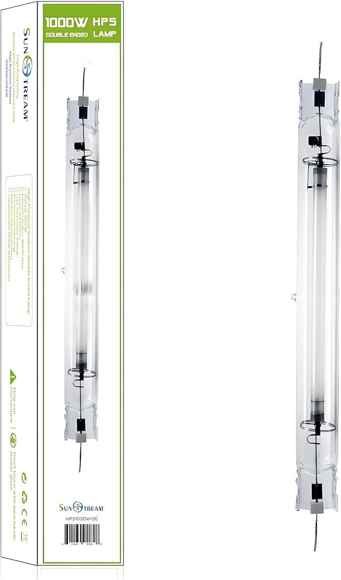 SunStream 1000 Watt DE HPS Double Ended High Pressure Sodium Grow Lamp Bulb High PAR with Enhanced