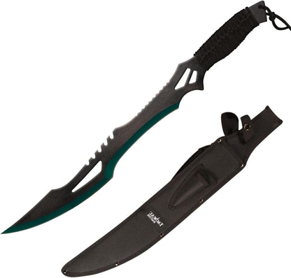 Sword Machete with Nylon Sheath and Lanyard Jungle Hunter Machete for Outdoor Adventure
