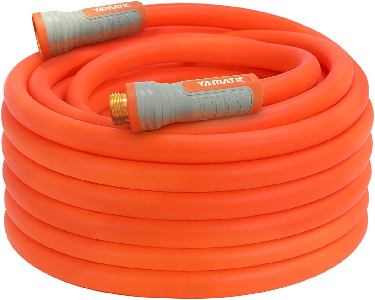 YAMATIC Heavy Duty Garden Hose 5/8 in x 60 ft with Swivel Fitting, Super Flexible Water Hose