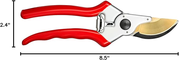 Haus & Garten ClassicPRO 8.5" Professional Premium Titanium Bypass Pruning Shears - Use As Pruners