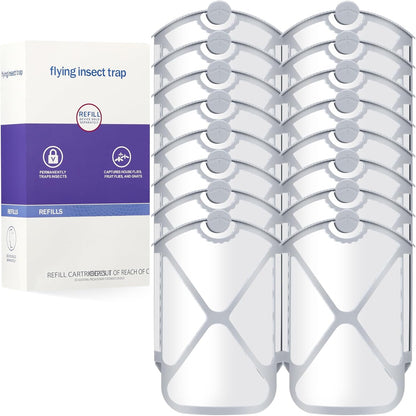 Flying Insect Trap Refills & 16 Cartridges, Compatible with ZEVOM364A Refill (16 Cartridges)