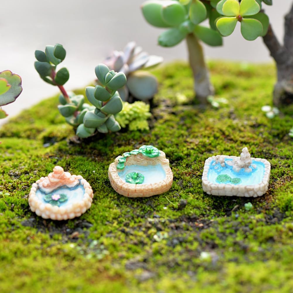 Fairy Garden Pond 15 Pack Mini Pond for Fairy Garden Accessories Outdoor Small Ponds Miniature