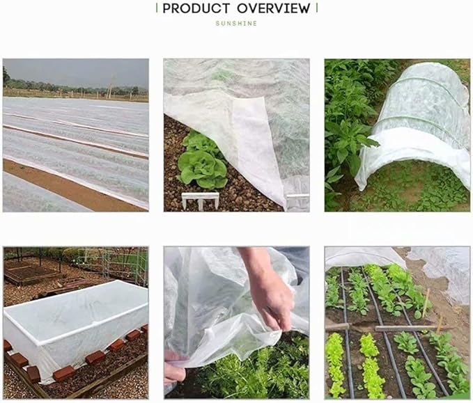 Agfabric Plant Covers Freeze Protection Frost Blankets for Plants 10'x50' 1.2oz Floating Row Cover