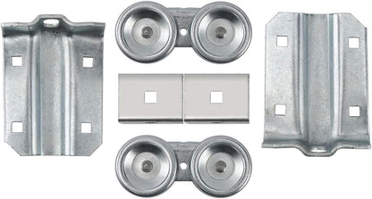 HOME MASTER HARDWARE Box Rail Hanger Kit 2 Set,Exterior Barn Door Hardware Kit,Each Rated Safe