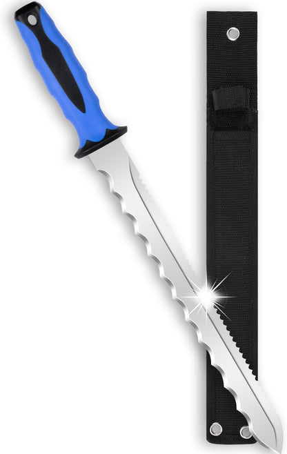 Sod Cutter knife: Stainless Steel Garden Knife 11.14-inch sharp blade, double-edged sod knife for
