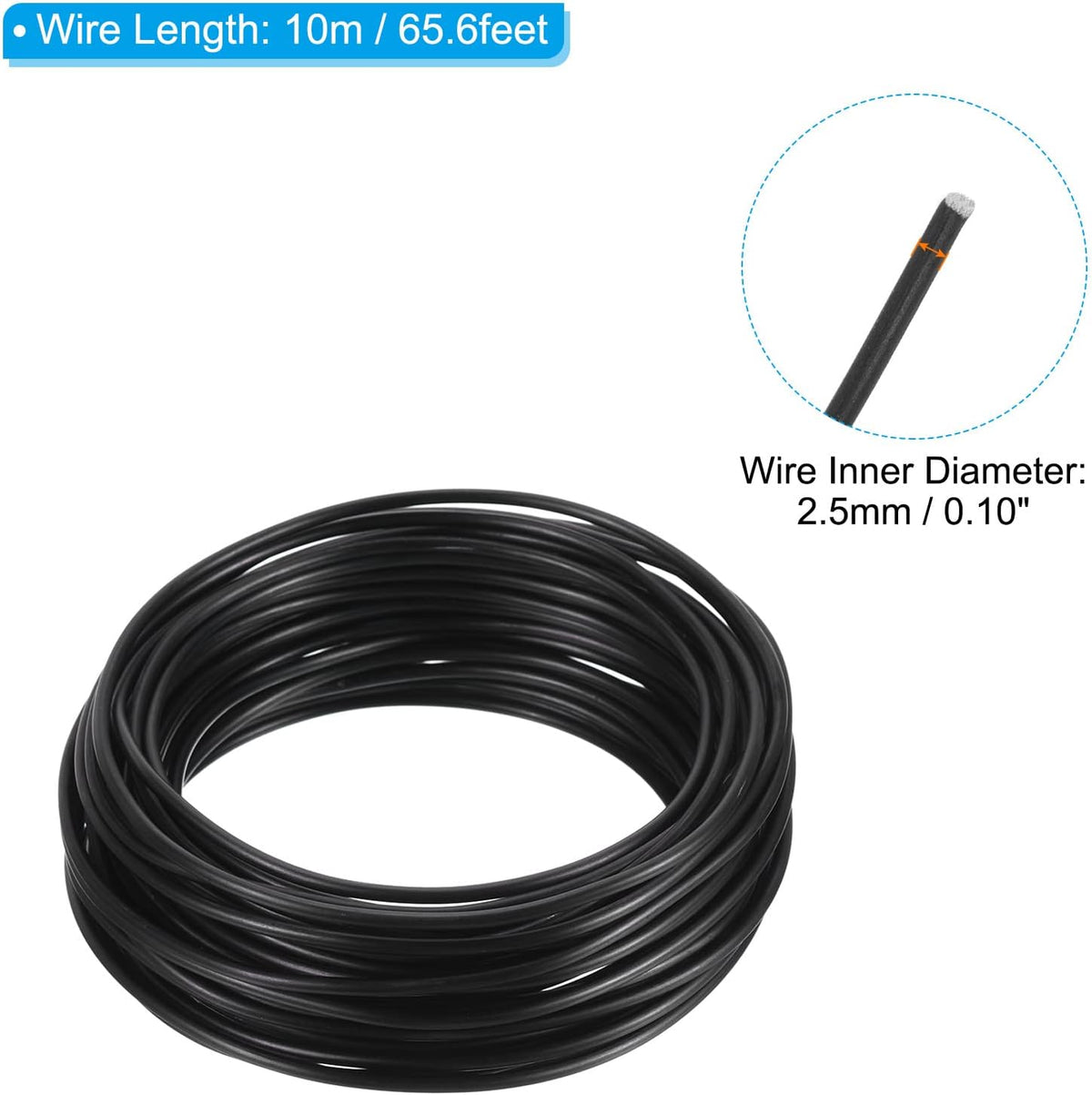 PATIKIL 2.5mm Bonsai Training Wire, Floral Wire Stems Anodized Aluminum Tree Wire 32.8 Feet Total
