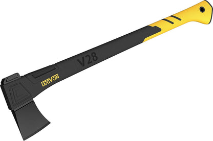 LEXIVON V28 Chopping Axe, 28-Inch Lightweight Fiber-Glass Composite Handle & Ergonomic TPR Grip |
