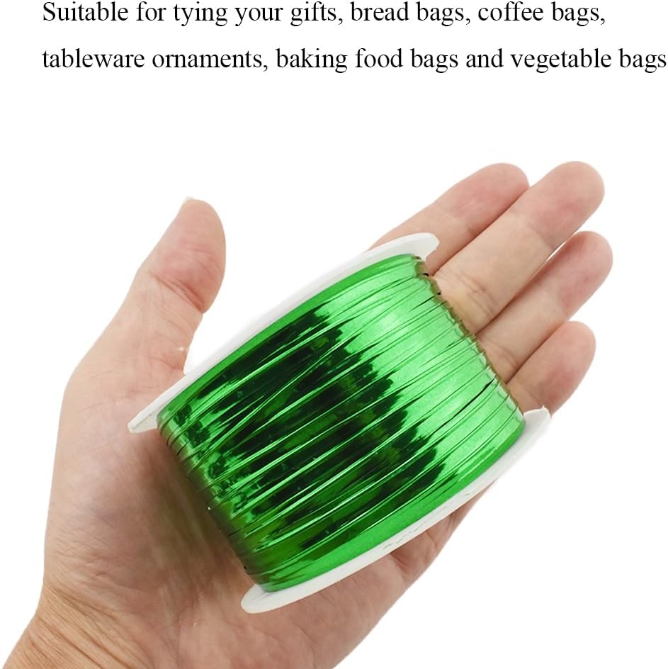 HAHIYO 100Yards/300Feet/91M Green Metal Twist Ties Bread Candy Coffee Bag Ties Plant Garden Twist