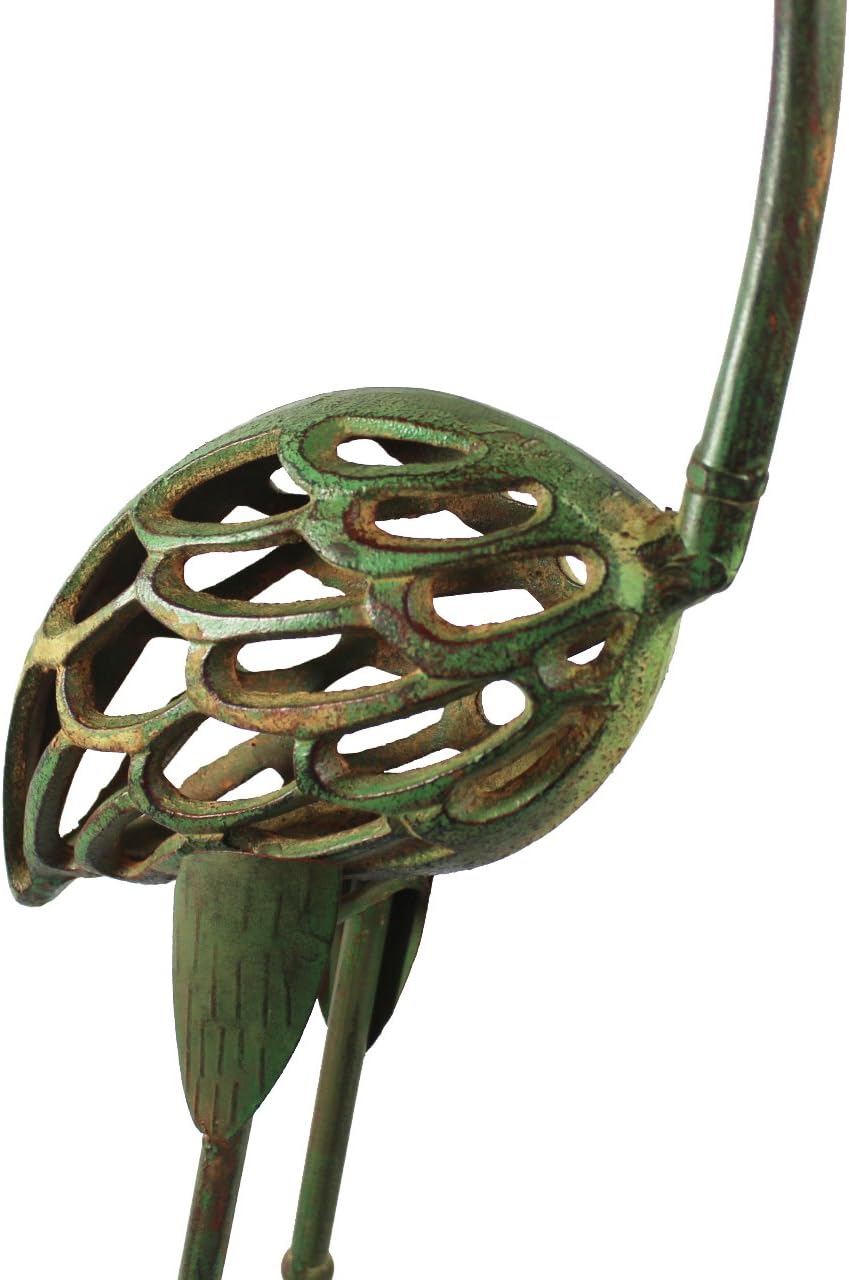 Seraphic Cast Iron Metal Crane/Heron Bird Garden Art Sculptures Statues for Indoor or Outdoor Lawn