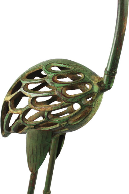 Seraphic Cast Iron Metal Crane/Heron Bird Garden Art Sculptures Statues for Indoor or Outdoor Lawn