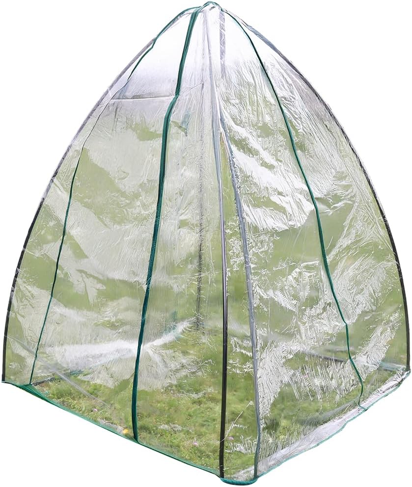 Zenport SH3287 Steel Frame Winter Garden Tent, 55.1"x55.1"x70.9", Green - 5 Pack