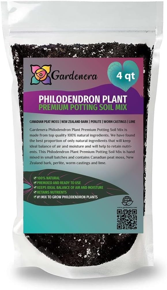Gardenera Philodendron Planting Mix - Provide Your Plants with The Best Soil Medium - 4 QUARTS