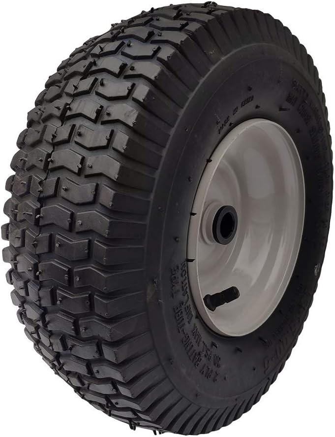 2 Pack 13x5.00-6 Lawn Tractor Pneumatic wheel,Wheelbarrow tire Turf Tread,3.13" hub length with