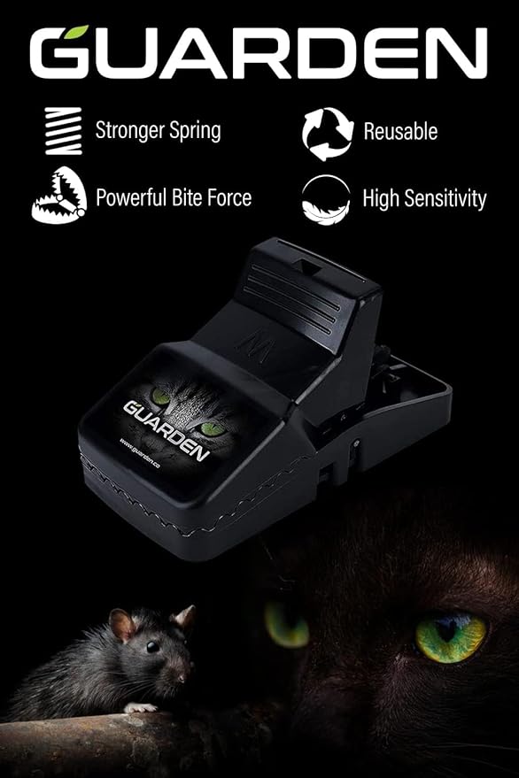 Rat Traps Indoor (2 Pack) Catch Rats, Mice, and Voles Fast with These Simple to Bait, Safe to Set