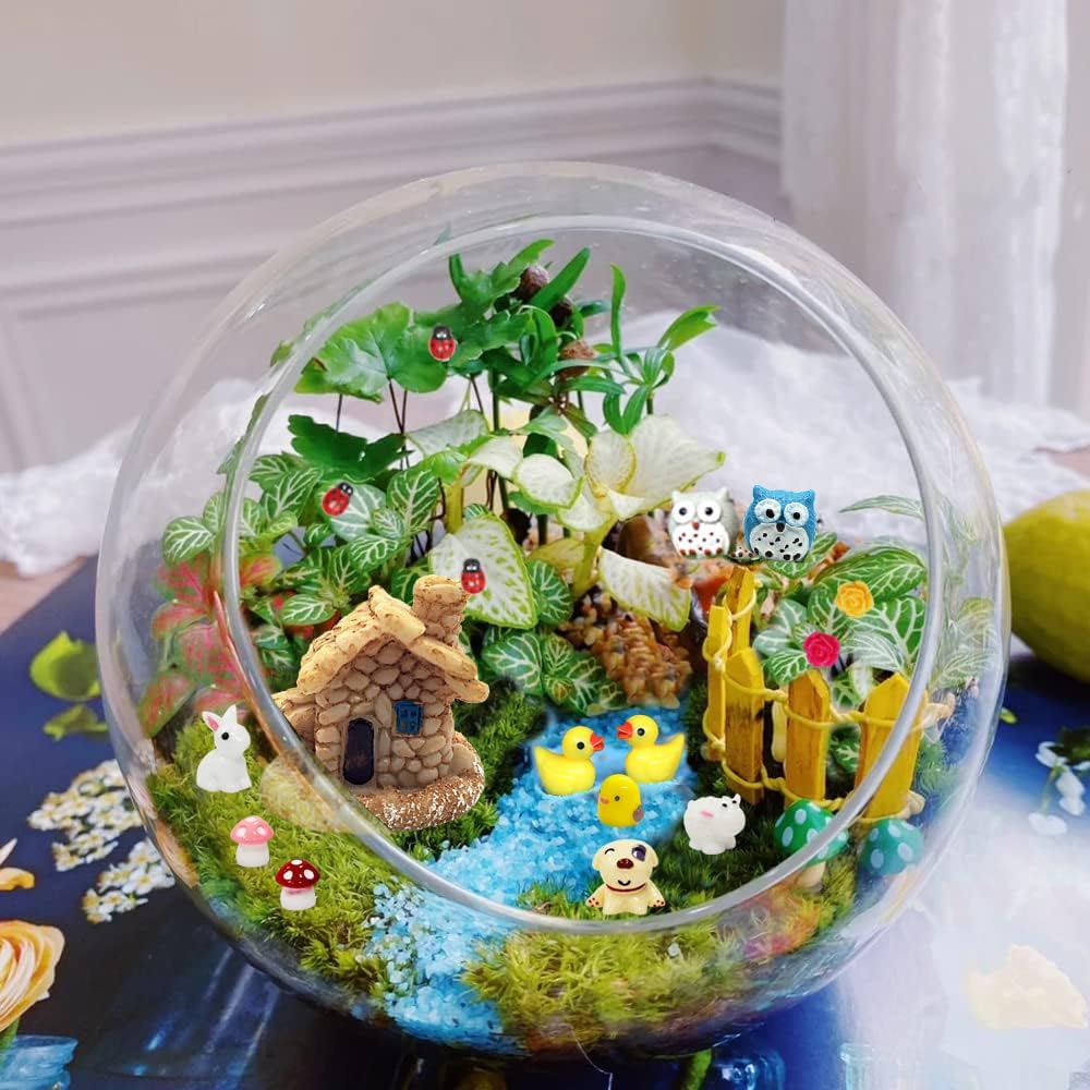 Dracarys Selected 50 Pieces Fairy Garden Accessories, Animals, Miniature Figurines, Micro Landscape