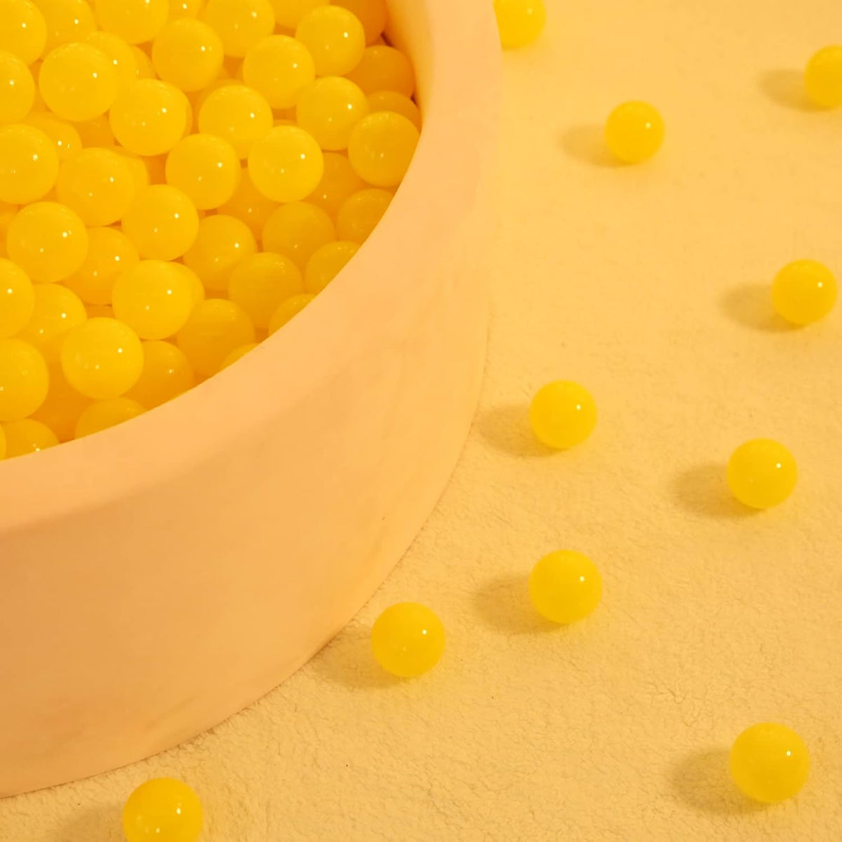 Ball Pit Balls for Kids, Plastic Refill 2.2 Inch Balls, 100 Pack, Bright Colors, Phthalate and BPA