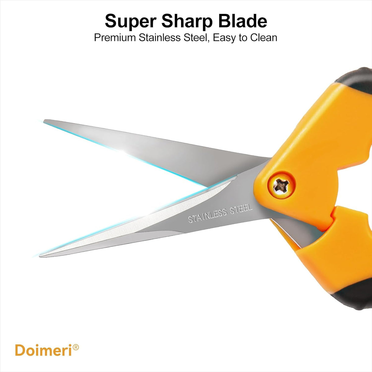 2 Pack Pruning Shears, 6.5” Gardening Scissors with Sharp Stainless Steel Blades and Comfort Grip