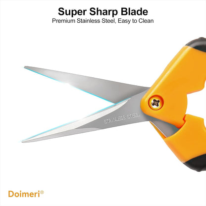 2 Pack Pruning Shears, 6.5” Gardening Scissors with Sharp Stainless Steel Blades and Comfort Grip