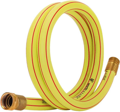 Short Lead-in Yellow Garden Hose 3/4 in. x 5 ft.-Kink Free, Leakproof, Flexible -Heavy Duty Durable