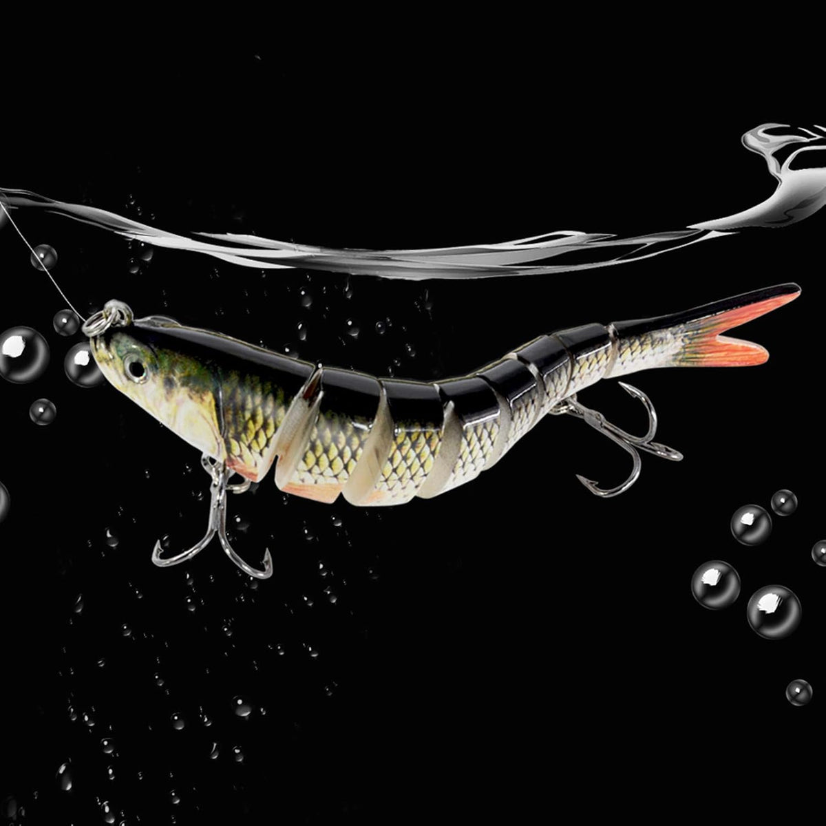 Fishing Lures for Bass Trout Topwater Multi Jointed Swimbaits Slow Sinking Bionic Swimming Lures