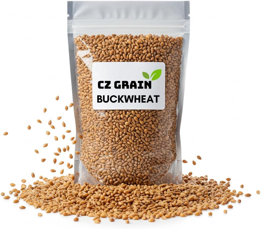 Buckwheat Seeds for Planting - Cover Crop, Grain, Bee Pasture, Pollinator, Wildlife Seed (1 Pound)