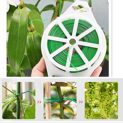 656ft (200m) Twist Ties, Garden Plant Ties with Cutter, Reusable Multifunctional Plant Ties, Fixing