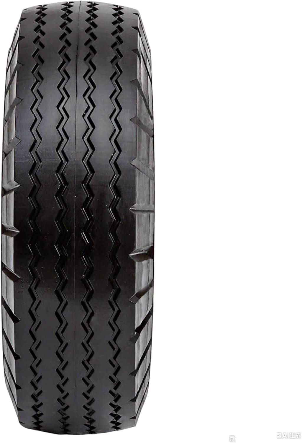 Flat Free 4.10/3.50-4 Tire with 1/2 Axle Bore, 3-4” Center Hub 10 inch Solid Tire Replacement for