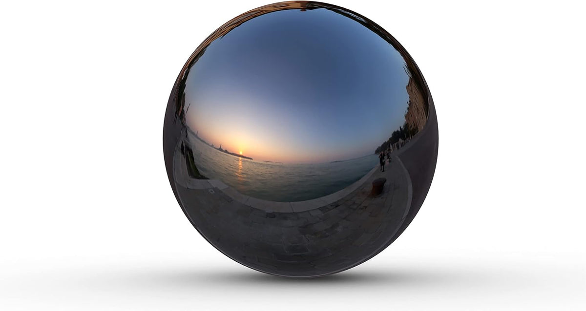 Lulu Decor, Titanium Stainless Steel Gazing Mirror Ball Size 12 with Stand