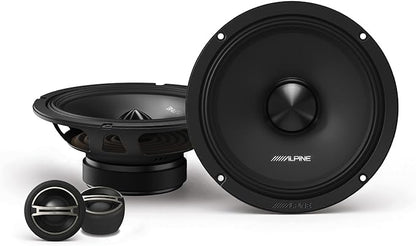 Alpine DM-65-G Coaxial and DM-65C-G Component 6.5-Inch Speakers with Grille Bundle