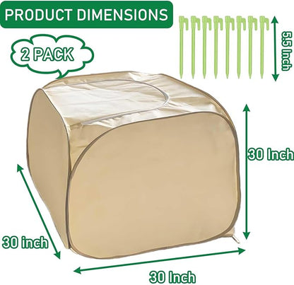 2 Pack Pop Up Plant Freeze Protection Covers, Shrub Frost Covers Outdoor Plant Protectors Frost
