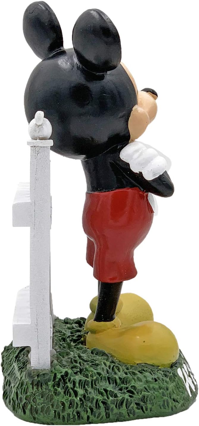 Disney Mickey Mouse Welcome Gate Everyday Outdoor Garden Statue, 7 inches Tall, Officially Licensed