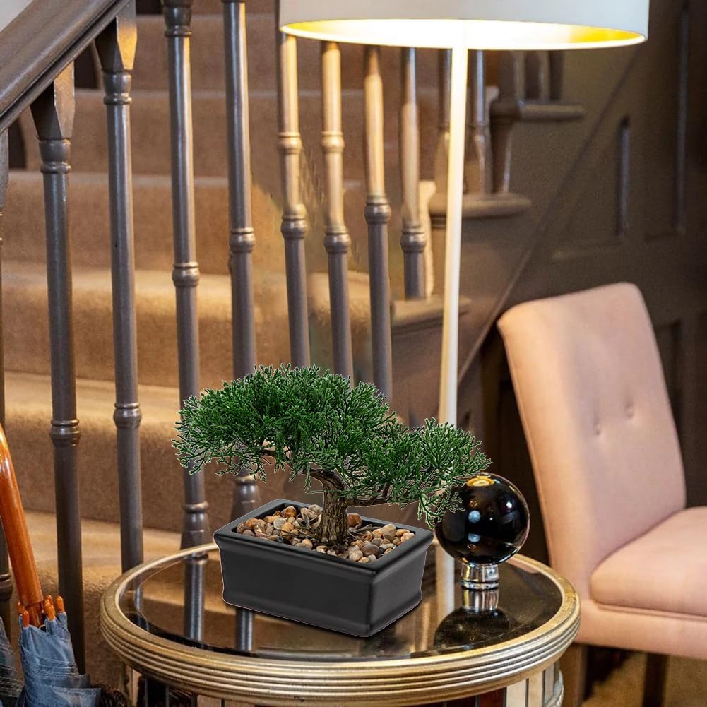 Artificial Bonsai Tree Juniper Faux Plants Indoor Fake Plants Decor with Ceramic Pots for Home