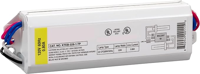 OHLECTRIC Replacement for Keystone KTEB-226-1-TP CFL Electronic Fluorescent Ballast | 2 Lamp 26