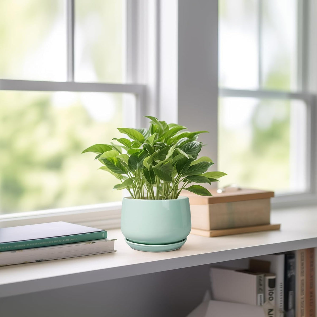 G EPGardening Ceramic Plants Pots - 4 inch Plant Pots Indoor Outdoor, Small Succulent Planter with