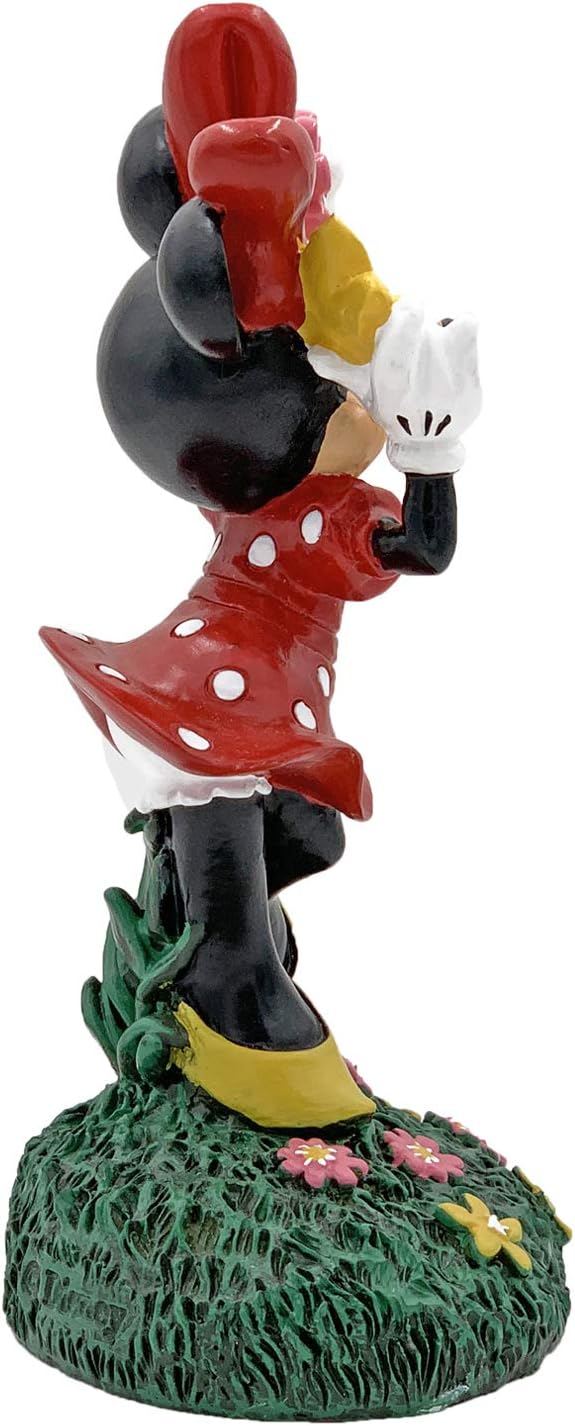 Minnie is Holding Flowers on her Head Everyday Outdoor Garden Statue, 8 Inches Tall, Official