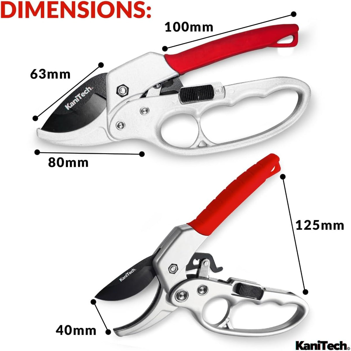 Pruning Shears for Gardening with Gloves - Heavy Duty Garden Shears, Aluminum Hand Pruners with TPR