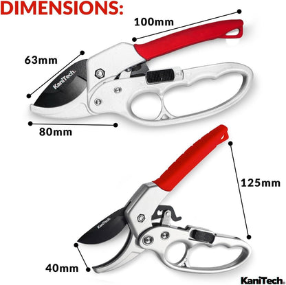 Pruning Shears for Gardening with Gloves - Heavy Duty Garden Shears, Aluminum Hand Pruners with TPR